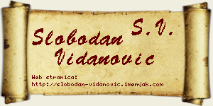 Slobodan Vidanović vizit kartica